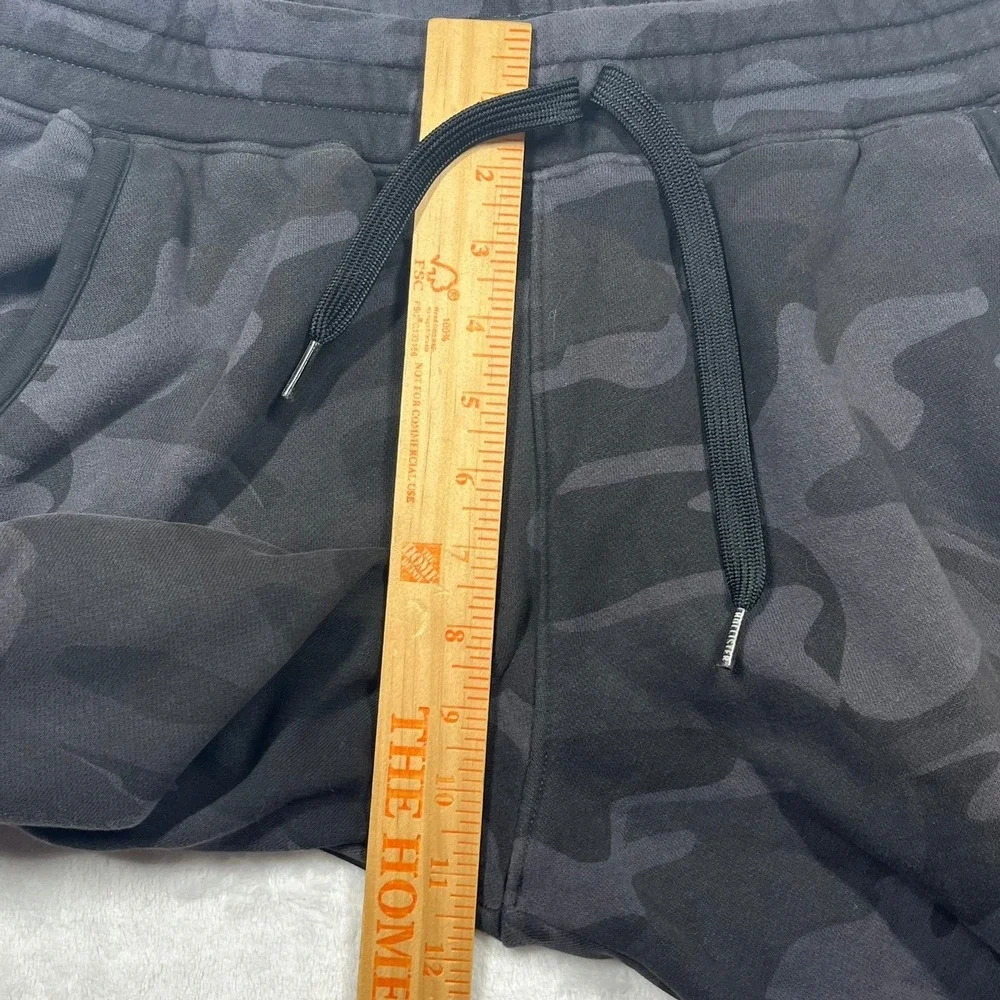 Hollister Joggers Mens M Black Gray Camo Reflective Graphic Fleece Sweatpant